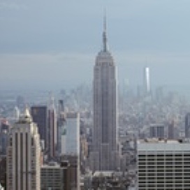 New York City skyline on a cloudy day